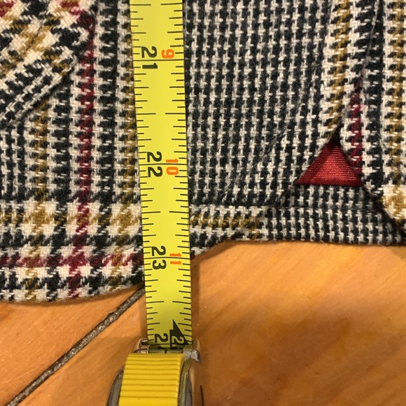 60’s HANDMADE WOOL GLEN PLAID TWEED SKIRT SUIT PRINCE OF WALES PLAID - Picture 11 of 15